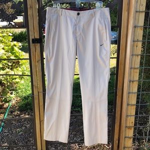 Nike polyester blend light tan golf slacks size 36/35